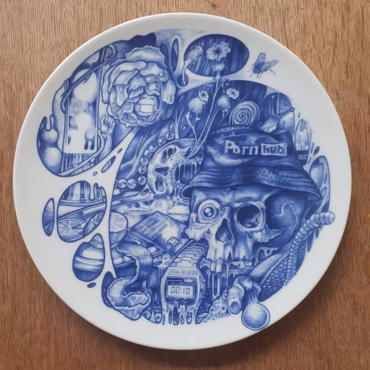 Delft Blue collector plate by Arno Coenen